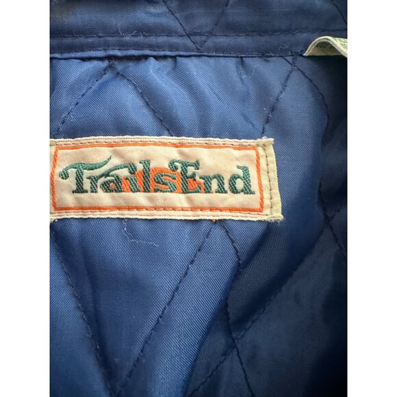 VTG Trails End Men XL Plaid Wool Quilted Jacket lined Button Shirt Shacket Chore - Picture 3 of 9